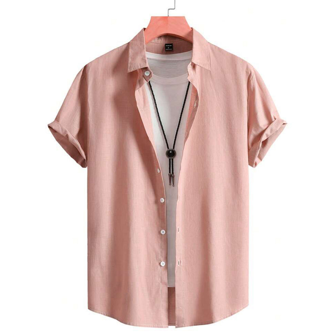Men's Comfortable, Versatile Casual Shirt - Peach