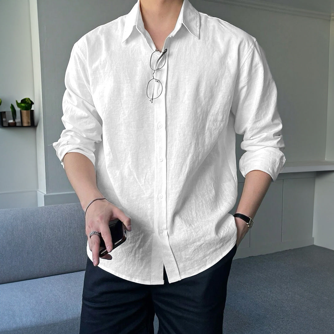 Men's Full Sleeves Casual Shirt - White