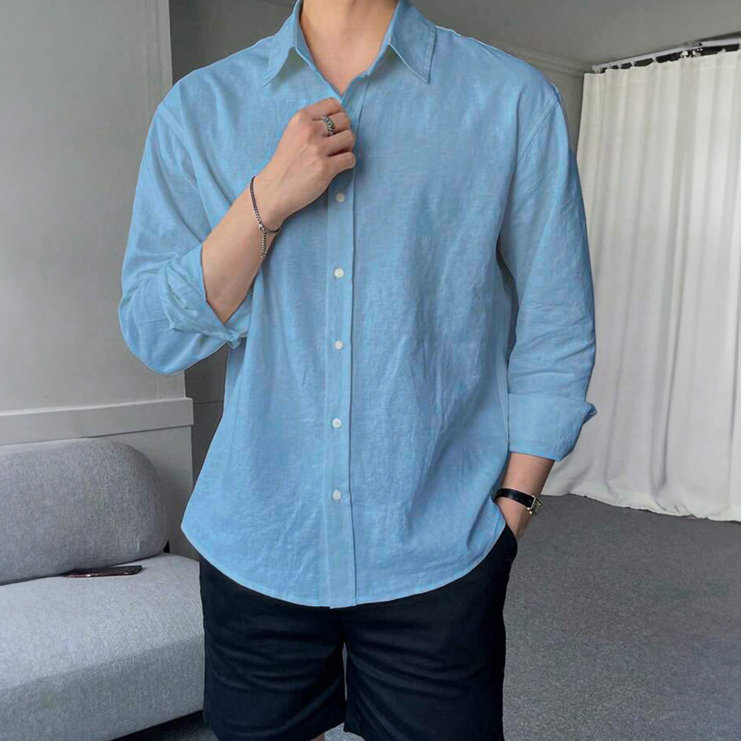 Men's Full Sleeves Casual Shirt - Blue