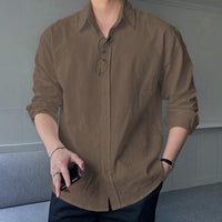 Men's Full Sleeves Casual Shirt - Brown