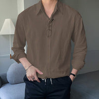 Men's Full Sleeves Casual Shirt - Brown