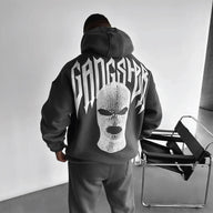 DROP SHOULDER GANGSTER HOODIE - Gray