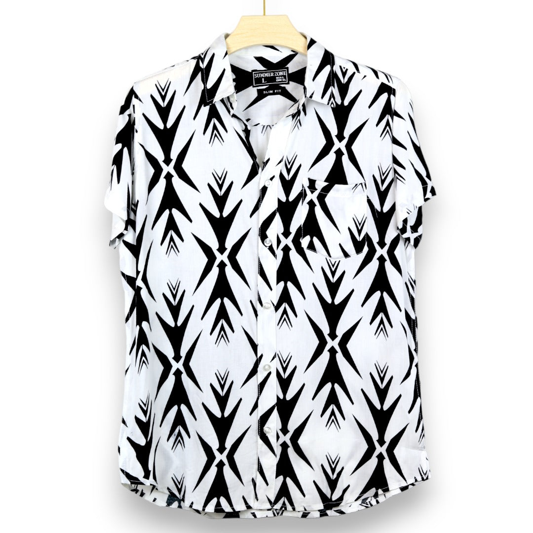 Four Arrows All Over Printed Shirt - White