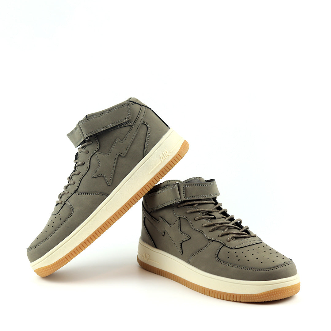 Reach for the Stars: Men's Grey High Top Trainer Shoes