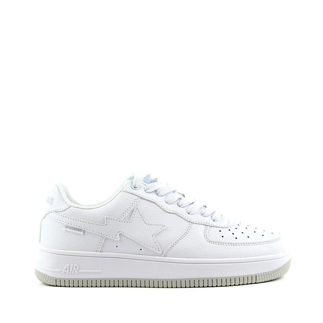 Step into Luxury and Performance: Leather Airforce White Running Sneaker
