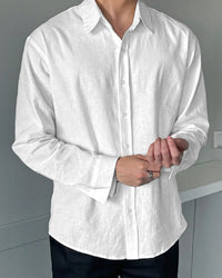 Men's Full Sleeves Casual Shirt - White