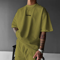 ZAPPED OVERSIZE CREW NECK COTTON T-SHIRT - PISTACHIO