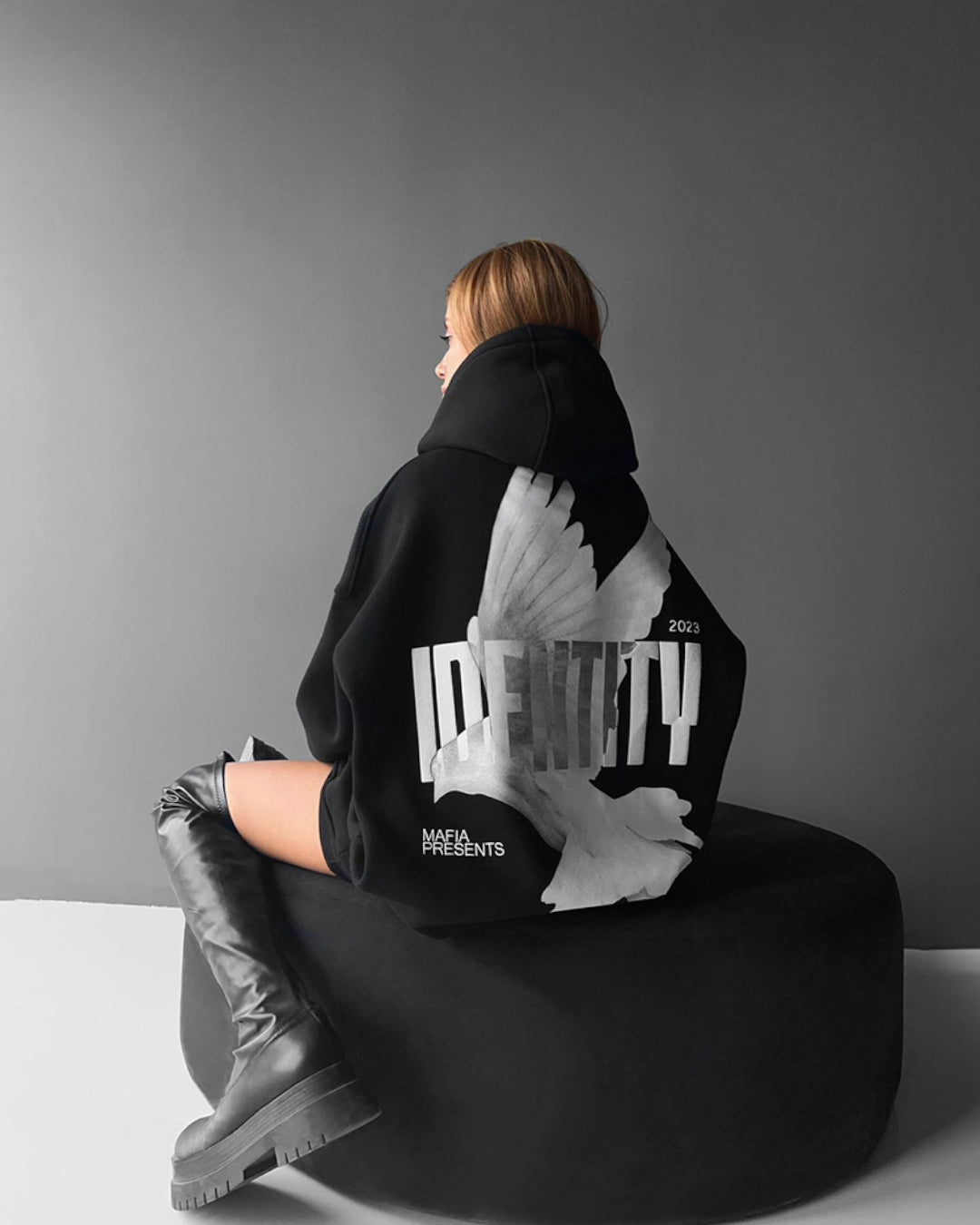 Oversize Identity Hoodie - Black