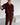 Oversize Pleated Open Collar Shirt & Trouser Set - Maroon