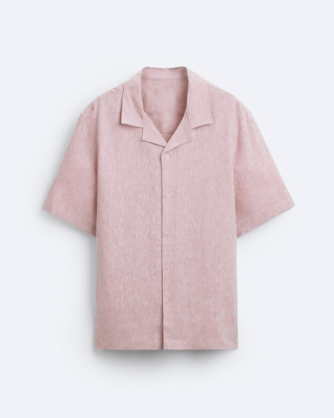 CLASSIC BOWLING LINEN SHIRT - PEACH