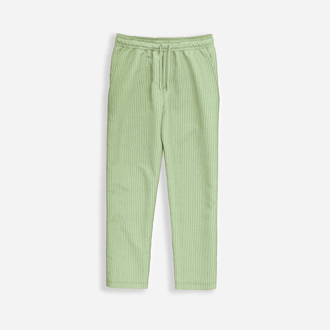 LOOSE FIT RIBBED PANTS - PISTACHIO