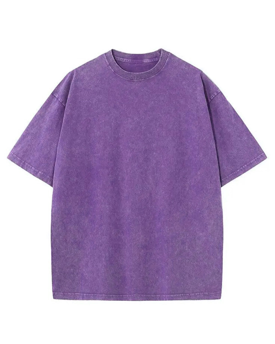 OVERSIZE ACID WASH T-SHIRT - PURPLE