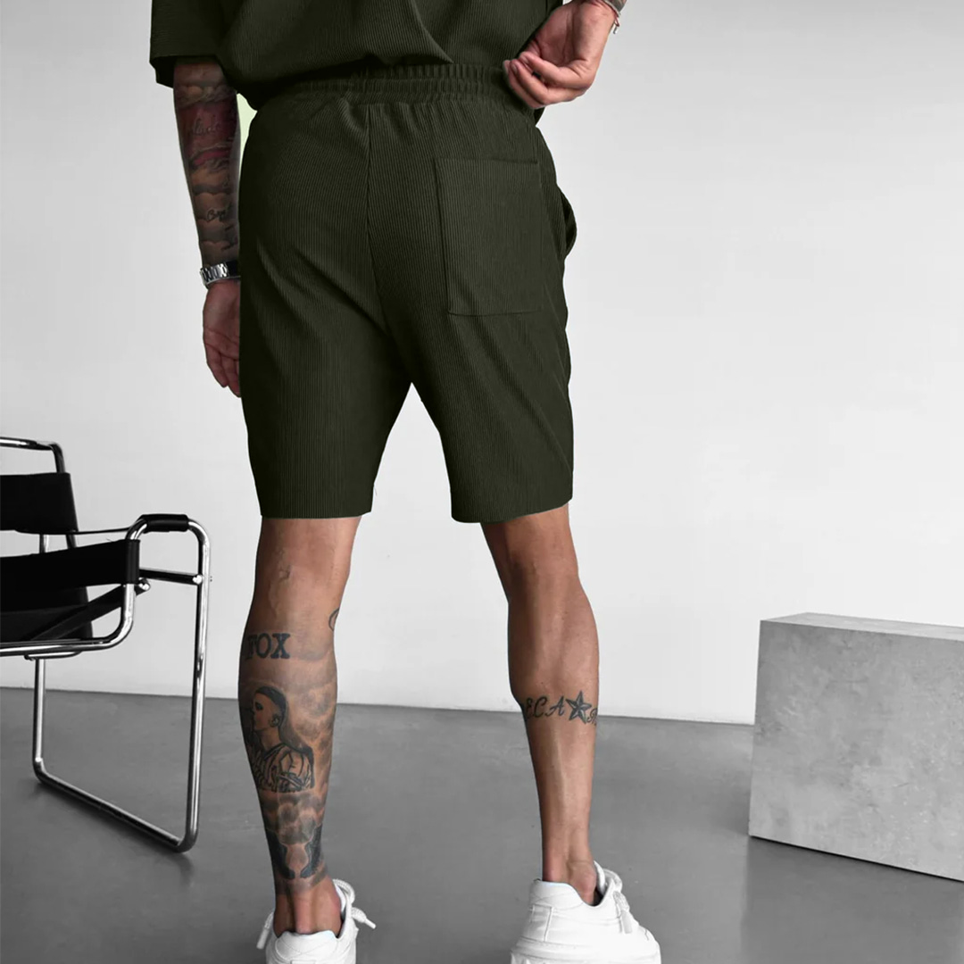 zapped ribbed texture short