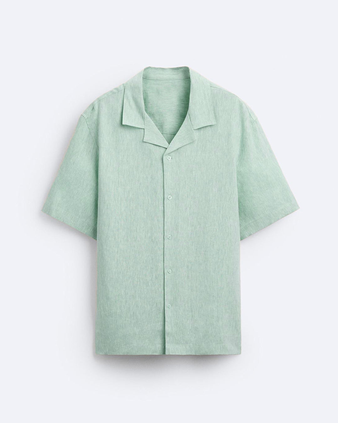 CLASSIC BOWLING LINEN SHIRT - SEA GREEN