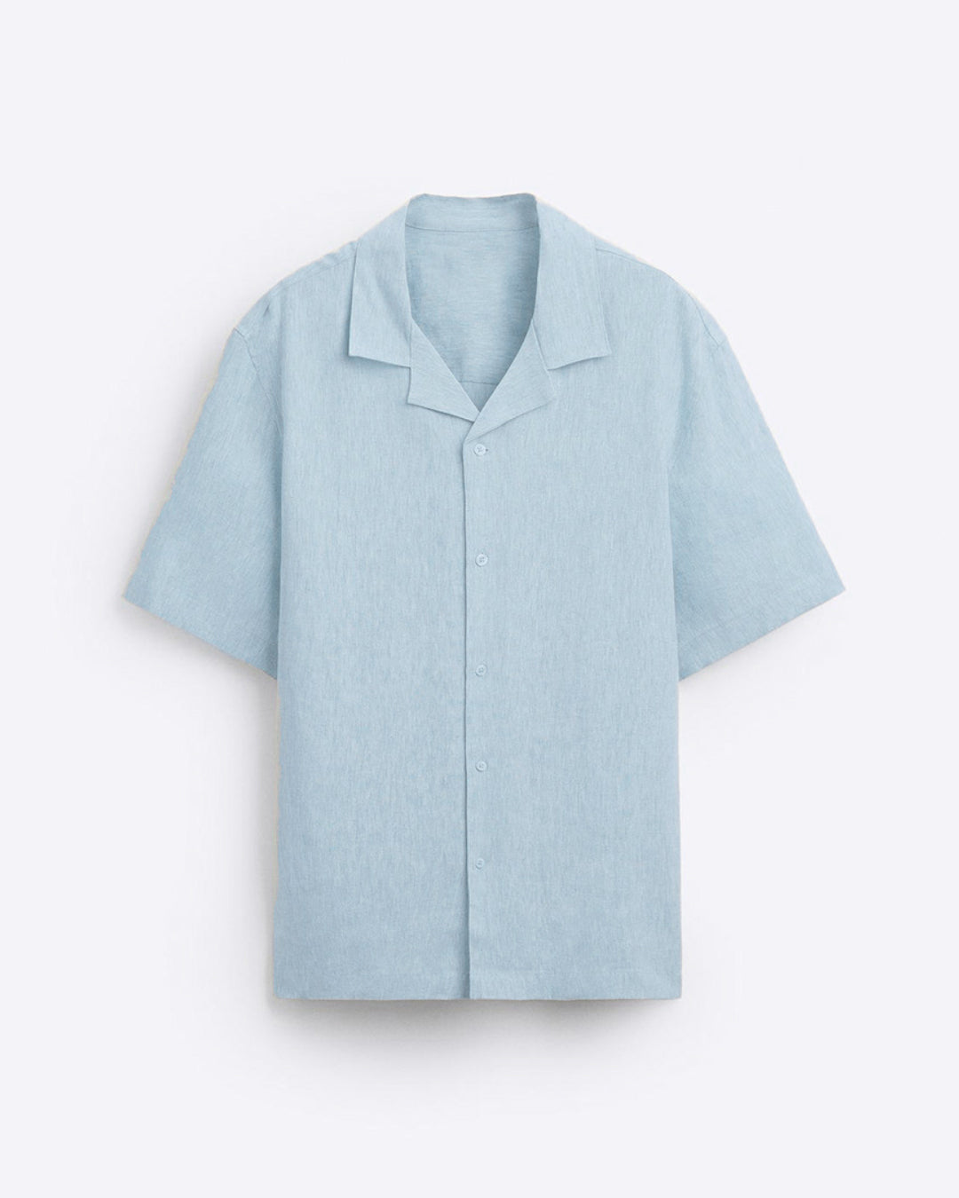 CLASSIC BOWLING LINEN SHIRT - BLUE