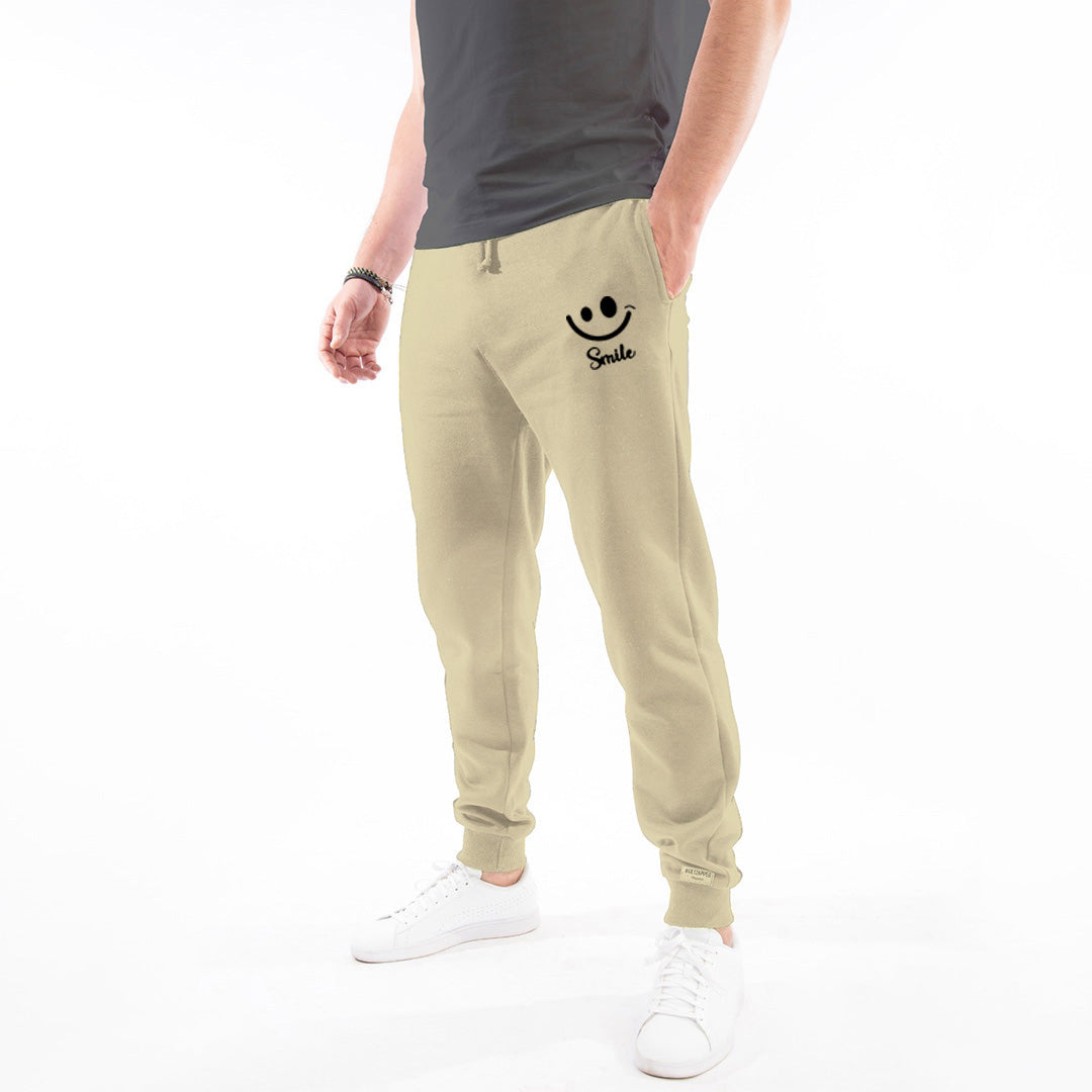 Smile Mens Terry Cotton Trousers- Skin