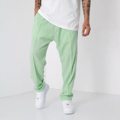 LOOSE FIT LINEN JOGGER PANTS - PISTACHIO