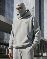 Zapped Balaclava Ninja Hoodie - Grey
