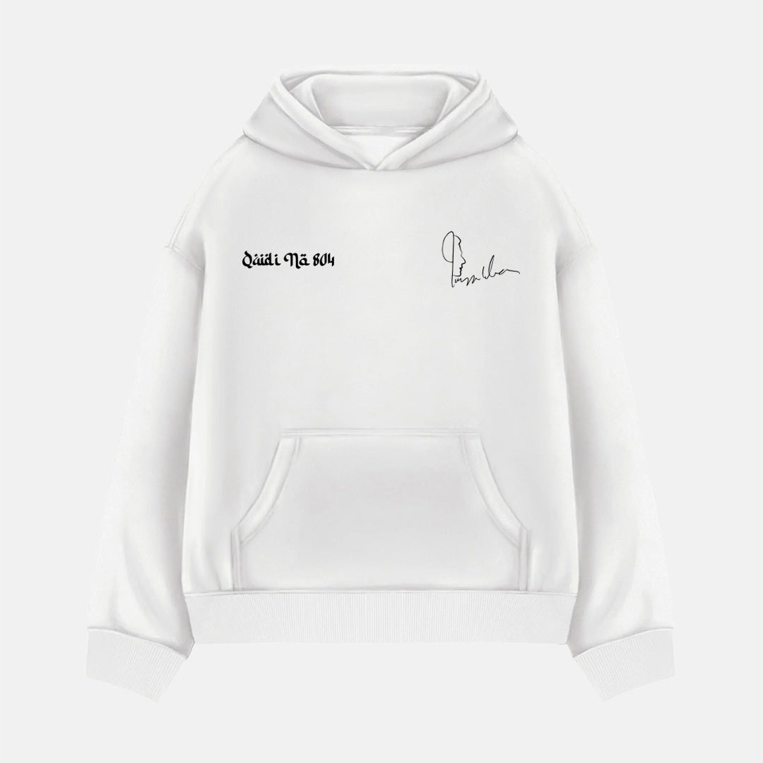 Calligraphic Qaidi No 804 Ik Hoodie - White Red 2