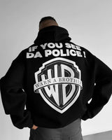 WB DROP SHOULDER HOODIE - BLACK
