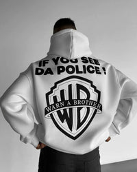 WB DROP SHOULDER HOODIE - WHITE