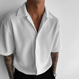 OVERSIZE RIBBED SHIRT - WHITE