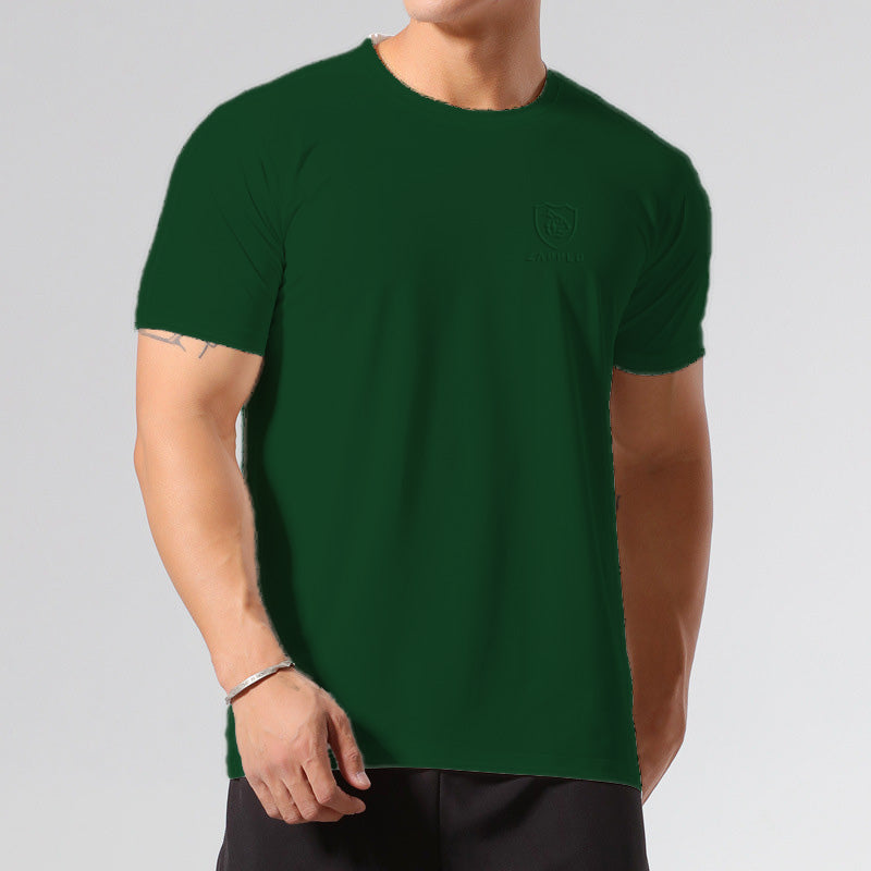 Men's Mesh Panel Tee T-Shirt- Green