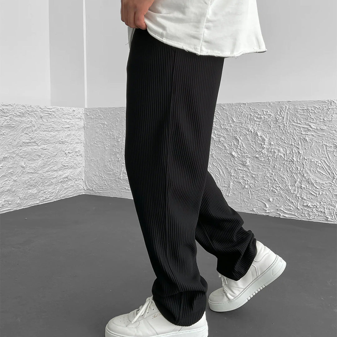 Zapped Loose Fit Cord Pant - Black