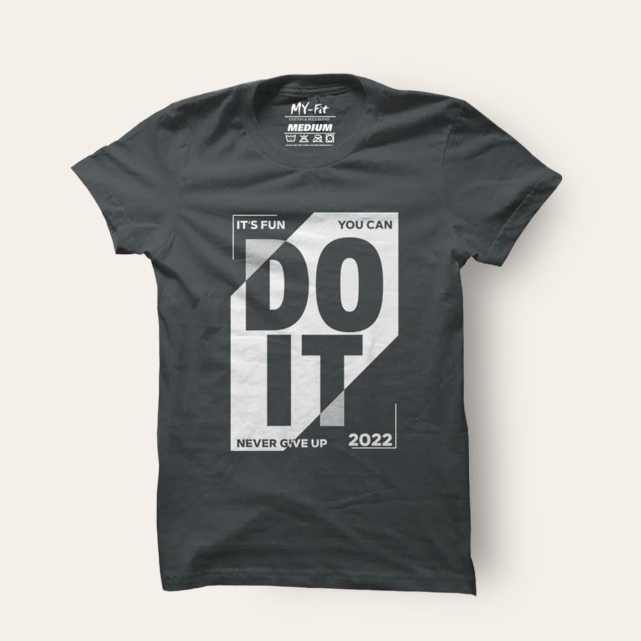 Do It Slogan Graphic T-Shirt