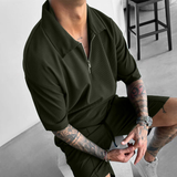 zapped zipper polo tshirt