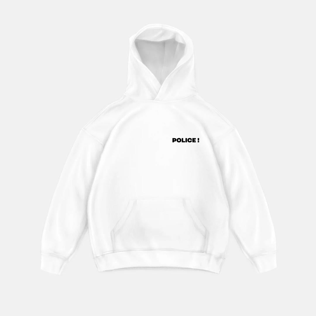 WB DROP SHOULDER HOODIE - WHITE