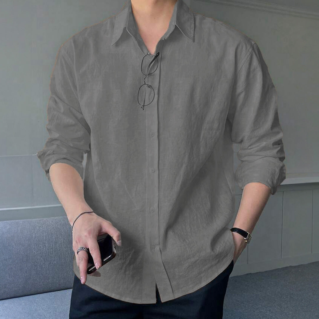 Men's Full Sleeves Casual Shirt - Gray