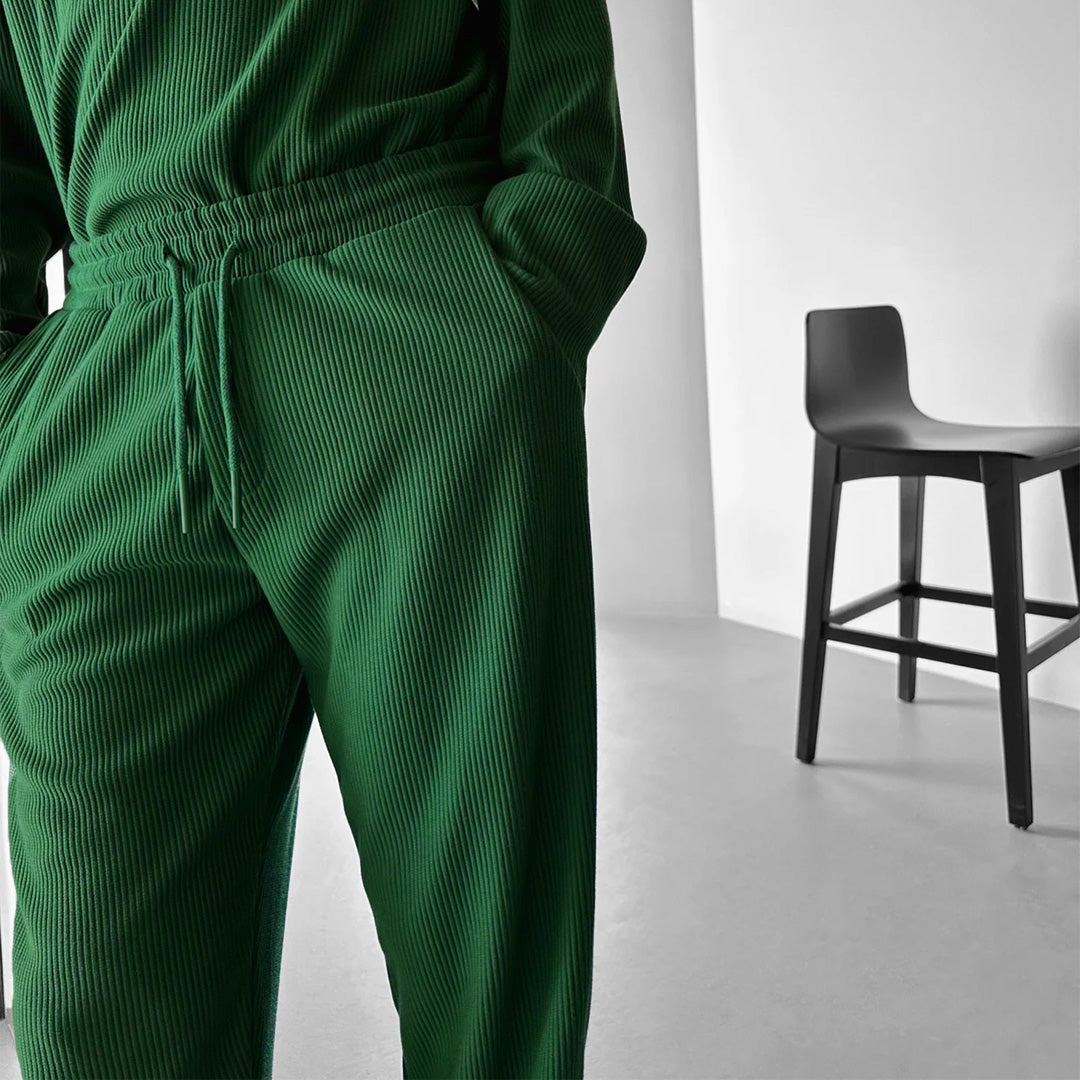 Zapped Loose Fit Cord Pant - Green