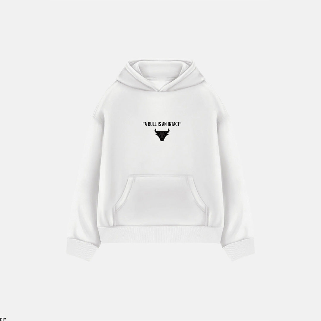 Oversize Bull Hoodie - White/Black