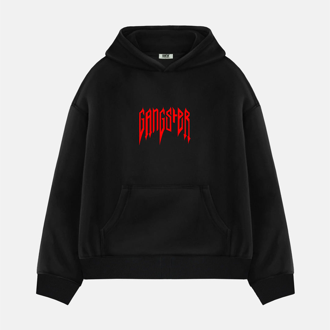 Oversize Gangster Hoodie - Black