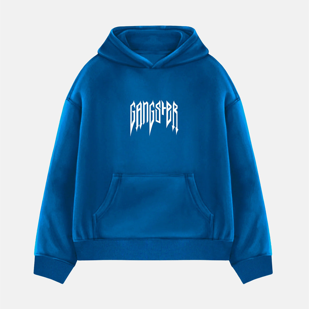 DROP SHOULDER GANGSTER HOODIE - ROYAL BLUE