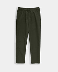 Dark green ribbed jogger pant