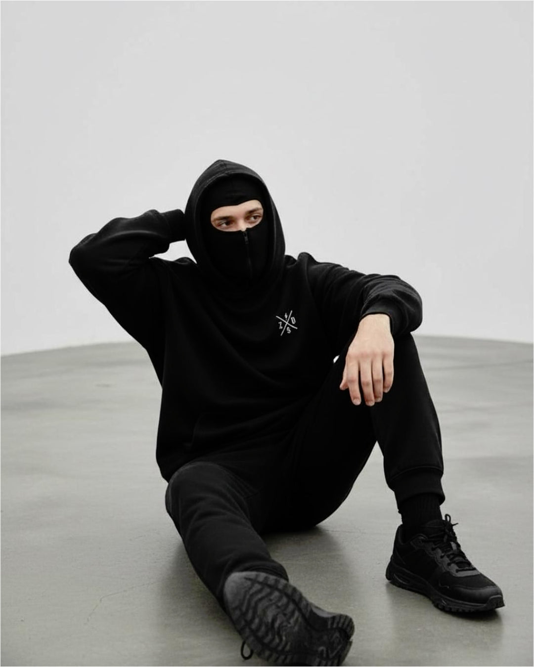 men's black ninja hoodie
