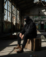 men's black ninja hoodie with mask