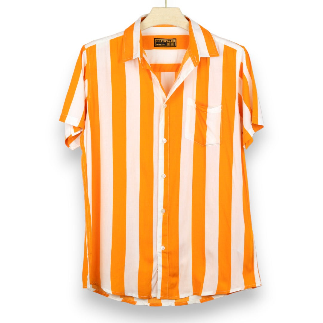 Orange Lining Hawaii Shirt
