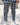LOOSE FIT PLAID CORD PANTS - GRAY