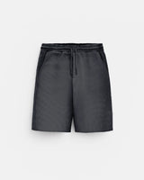 LOOSE FIT RIBBED SHORTS - ANTHRACITE GREY