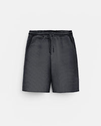 LOOSE FIT RIBBED SHORTS - ANTHRACITE GREY