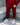 LOOSE FIT PLAID CORD PANTS - RED