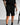 BLACK RELAXED FIT COTTON CRUSH SHORTS