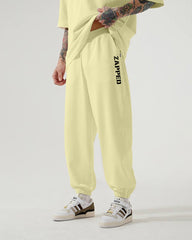 ZAPPED COTTON JOGGER PANTS - YELLOW