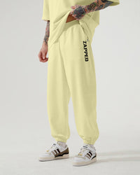 ZAPPED COTTON JOGGER PANTS - YELLOW