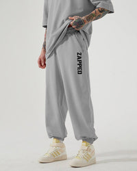 ZAPPED COTTON JOGGER PANTS - GRAY