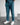 LOOSE FIT RIBBED TROUSER - CORONET BLUE
