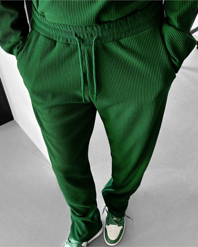 LOOSE FIT RIBBED TROUSER - GREEN